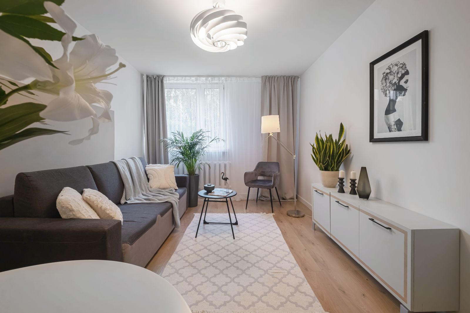 Umeblowane mieszkanie po usłudze home staging